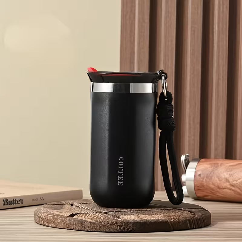 Caneca Térmica Inox com Tampa Cafetto – Copo de Viagem Isolado Premium para Café e Chá