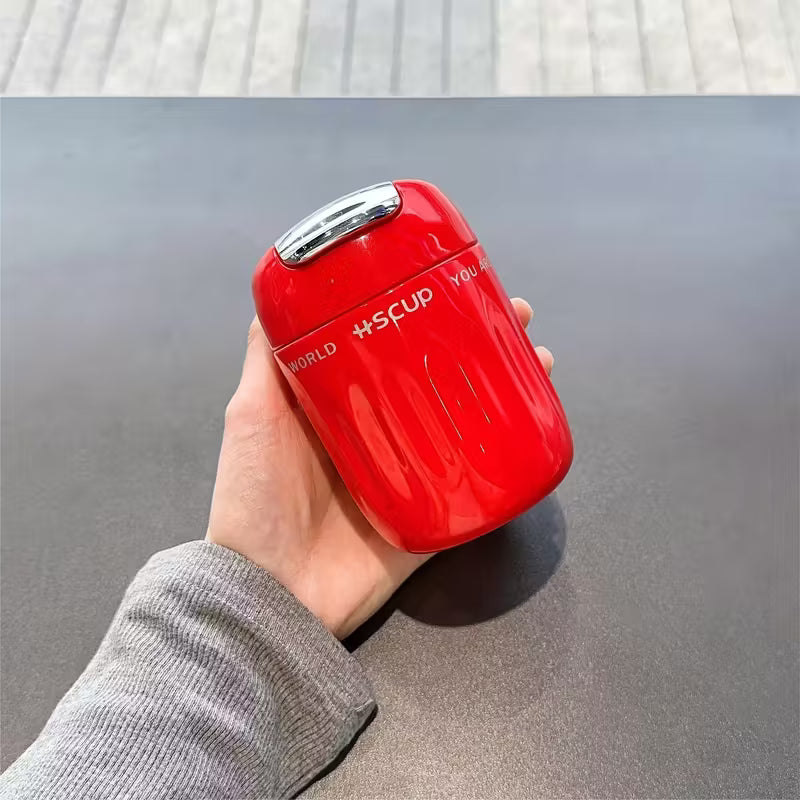 Mini Caneca Térmica 220ml com Infusor Cafetto – Inox a Vácuo Antivazamento p/ Café e Chá