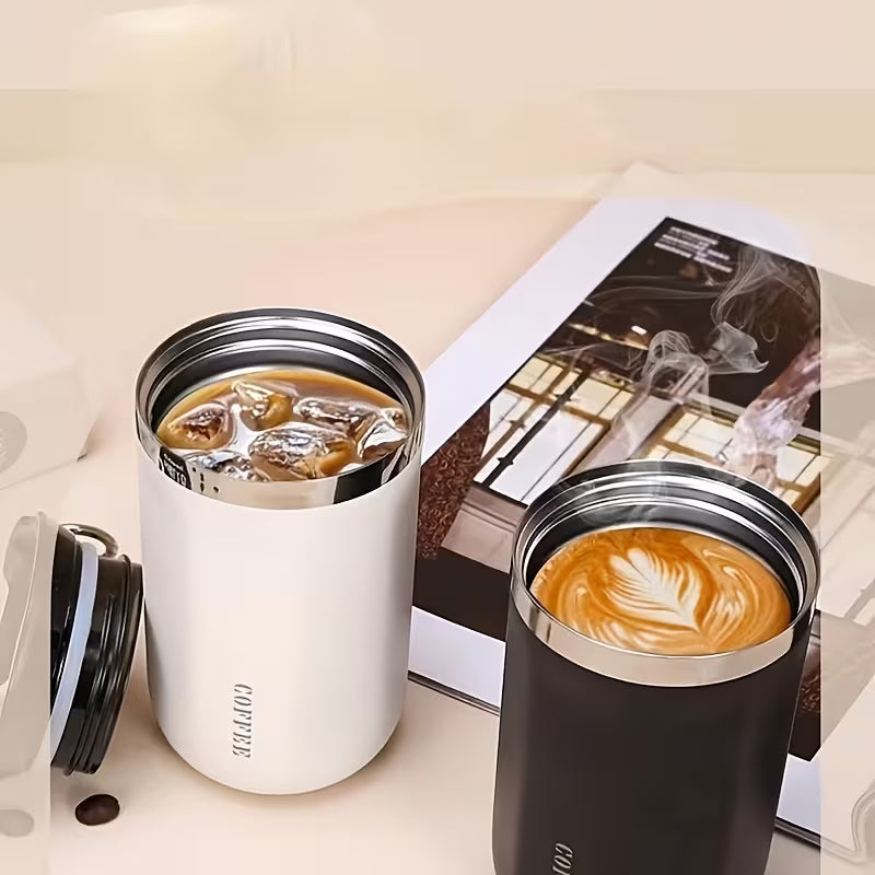 Caneca Térmica Inox com Tampa Cafetto – Copo de Viagem Isolado Premium para Café e Chá