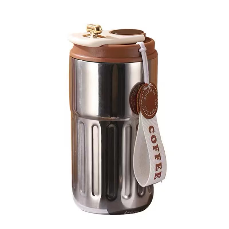 Copo Térmico 400ml Inox Cafetto – Antivazamento c/ Trava p/ Carro e Escritório