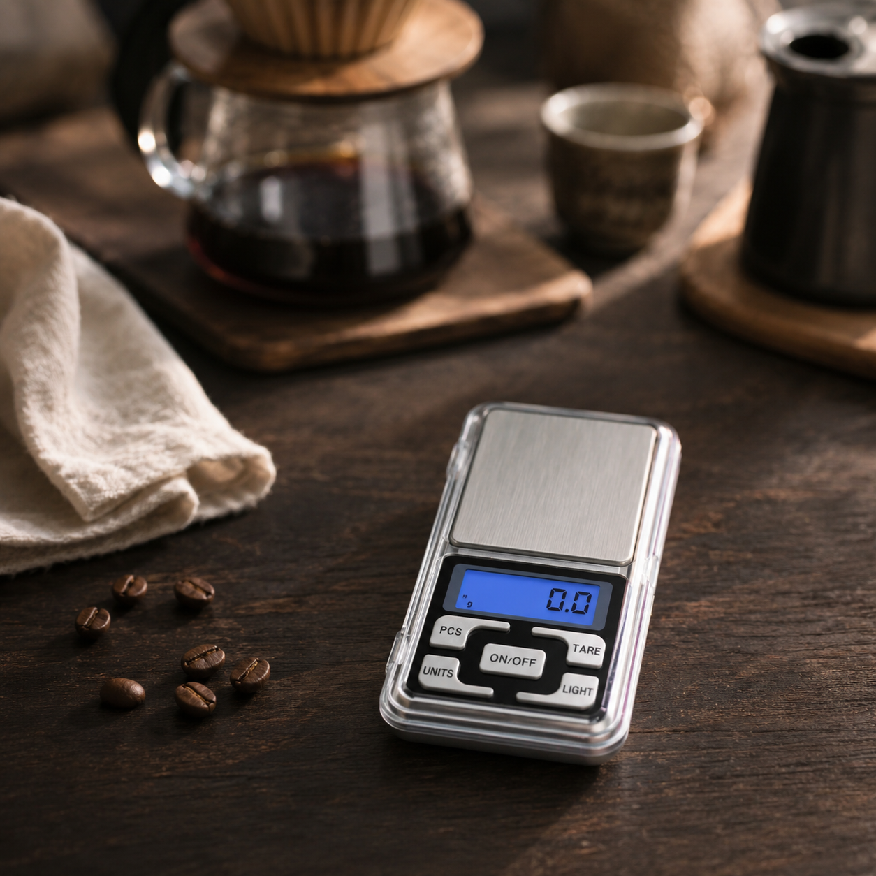 Mini Balança Digital Cafetto® – Precisão e Controle Total