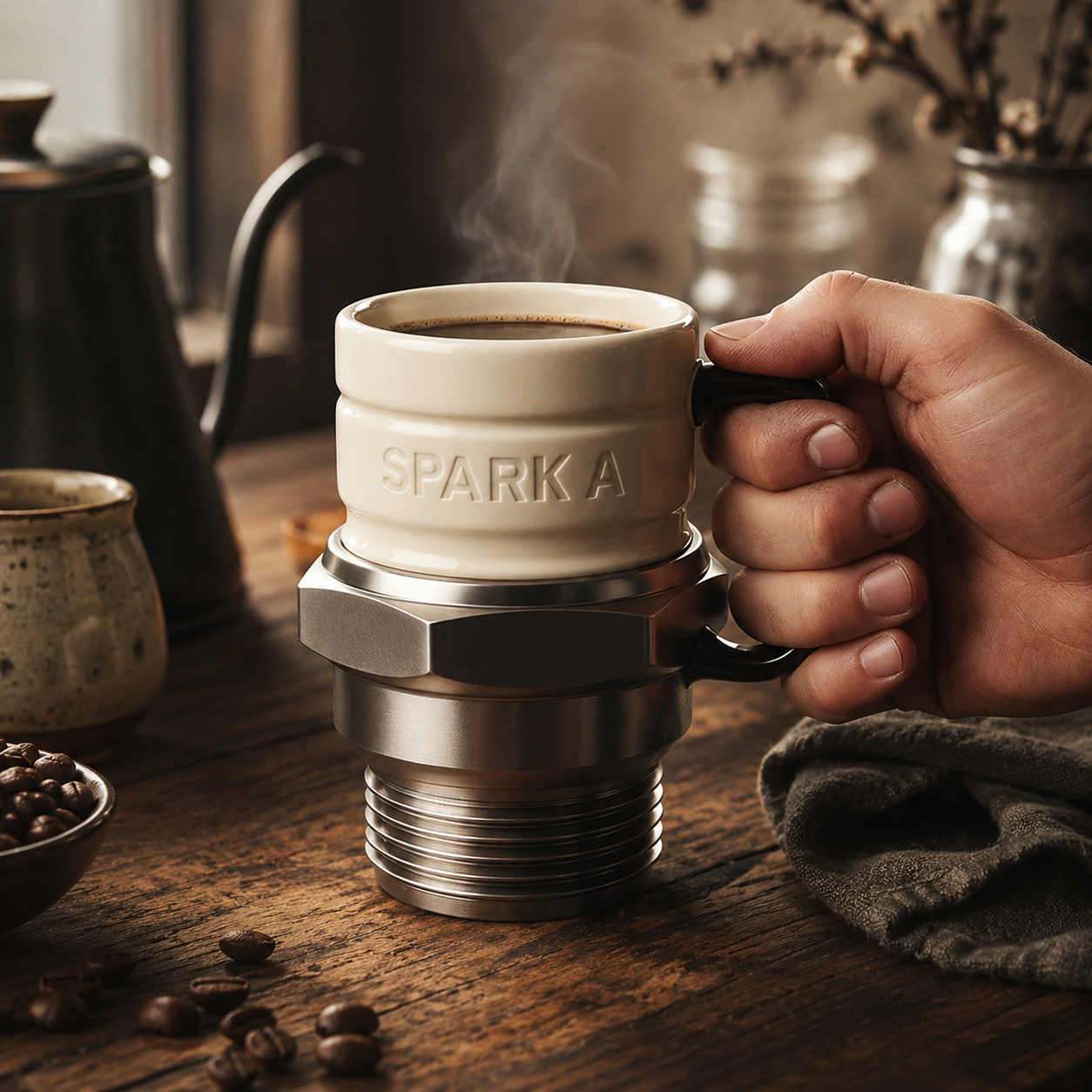 Caneca Automotiva Vela de Ignição Premium | Design Industrial Exclusivo – Cafetto