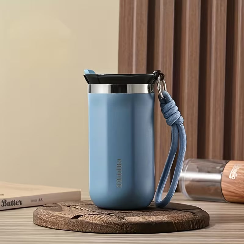 Caneca Térmica Inox com Tampa Cafetto – Copo de Viagem Isolado Premium para Café e Chá