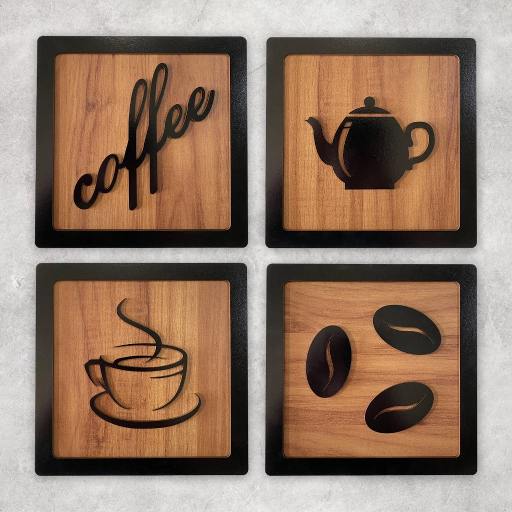 Kit Quadros 3D Cafetto® – Decoração e Personalidade no Café