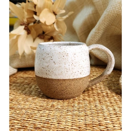 Xícara Orgânica Artesanal 120ml Cafetto – Cerâmica Premium Bojuda para Café e Chá