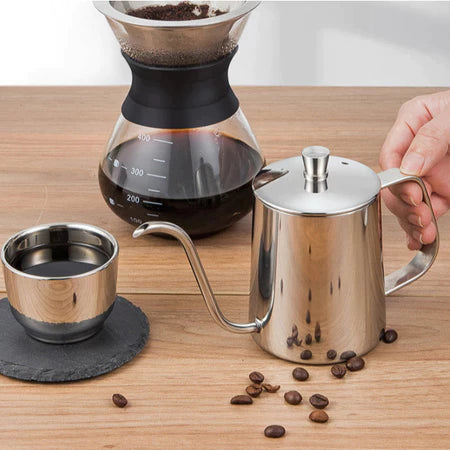 Chaleira Bico Fino Inox 600ml | Precisão Barista Pour Over Cafetto