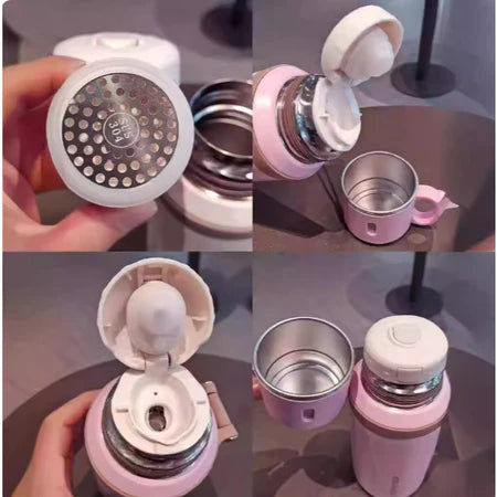 Copo Térmico 600ml Inox 316 2 em 1 com Tampa | Portátil Quente e Frio – Cafetto