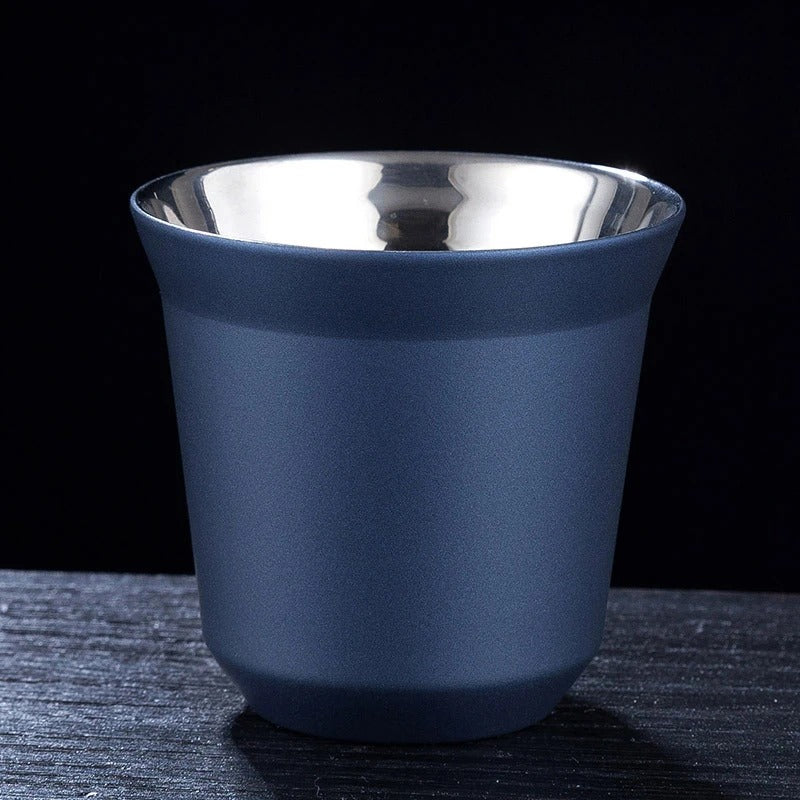 Xícara Inox Dupla 80ml Cafetto – Copo Térmico Portátil p/ Espresso, Café e Drinks