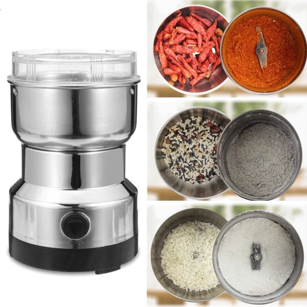 Moedor Elétrico de Café Inox Multifuncional 150W | Grãos e Especiarias Cafetto