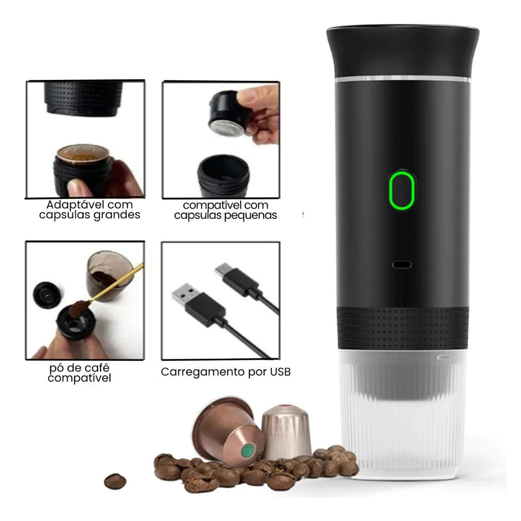 Cafeteira 3 em 1 Cafetto® – Café Rápido e Liberdade Total