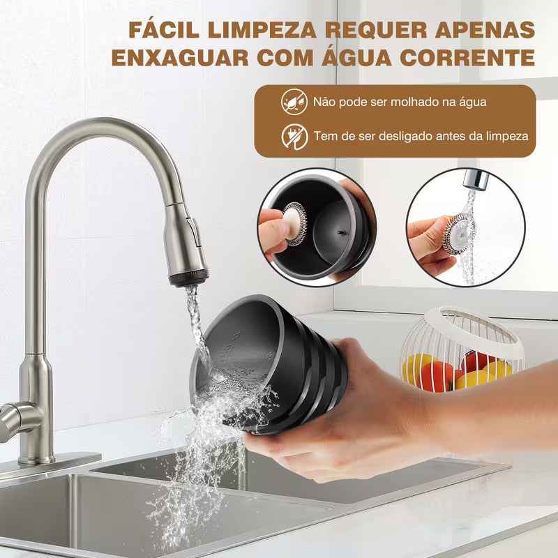 Espumador de Leite Elétrico 4 Funções 600ml | Latte & Cappuccino Cafetto