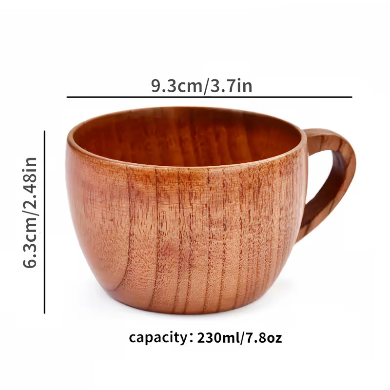 Xícara de Madeira Maciça Cafetto – Elegante, Térmica e Artesanal