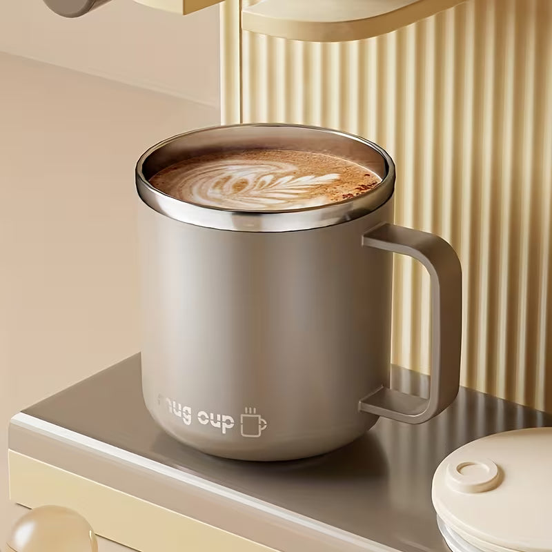 Caneca Térmica Inox com Tampa Cafetto – Copo Portátil Antiderrapante p/ Café e Chá
