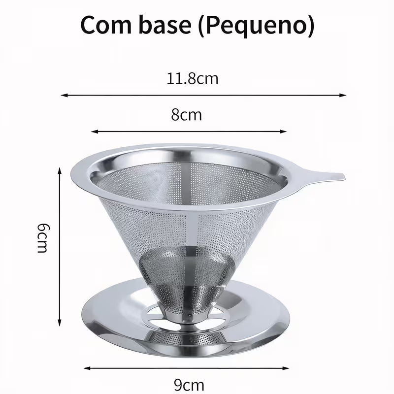 Coador de Café Inox 304 Reutilizável Pour Over | Sem Filtro de Papel – Cafetto