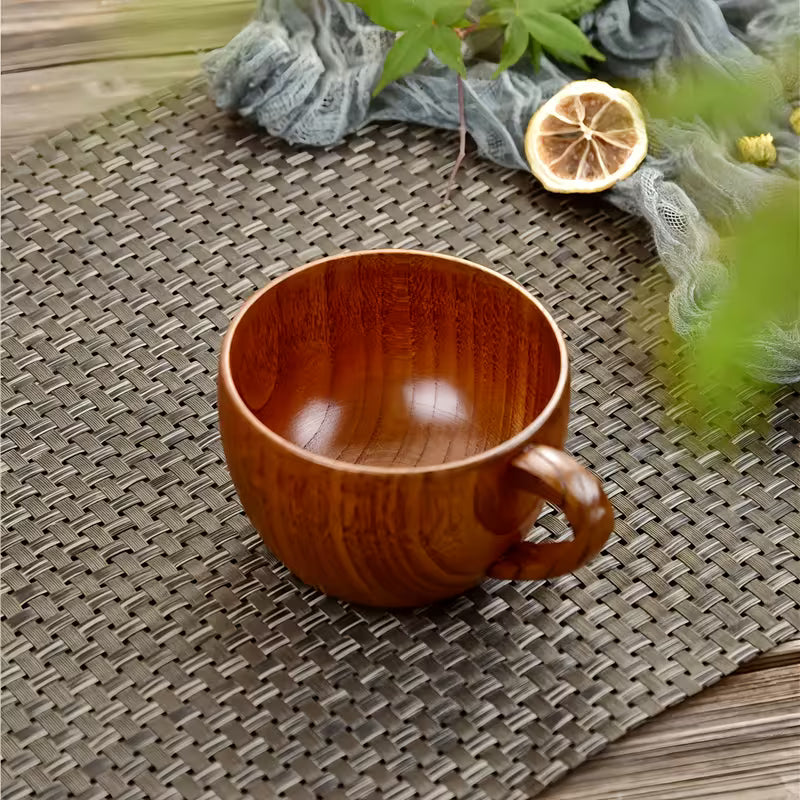 Xícara de Madeira Maciça Cafetto – Elegante, Térmica e Artesanal
