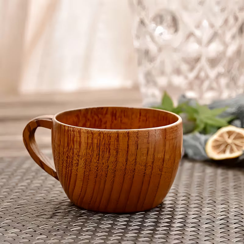 Xícara de Madeira Maciça Cafetto – Elegante, Térmica e Artesanal