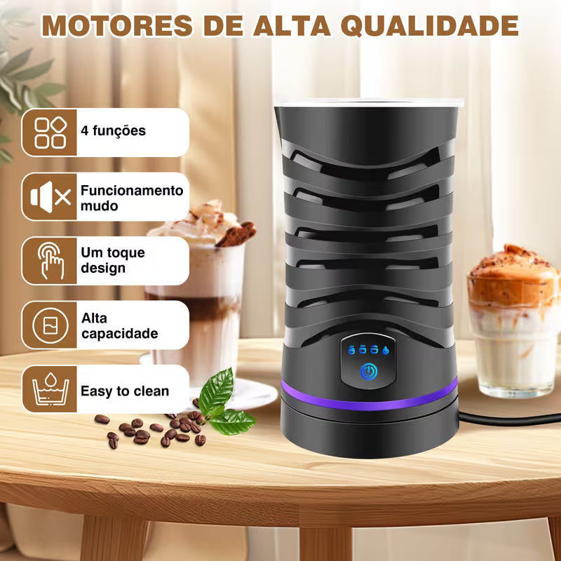 Espumador de Leite Elétrico 4 Funções 600ml | Latte & Cappuccino Cafetto
