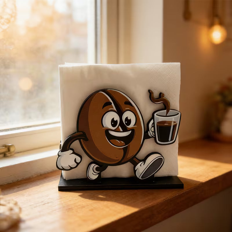 Suporte de Guardanapos Cafetto® – Organização e Charme Decorativo