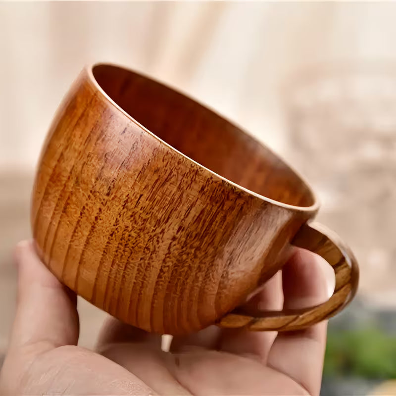 Xícara de Madeira Maciça Cafetto – Elegante, Térmica e Artesanal