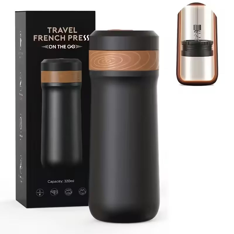 Cafeteira French Press 320ml Térmica Inox Parede Dupla | Café & Chá – Cafetto