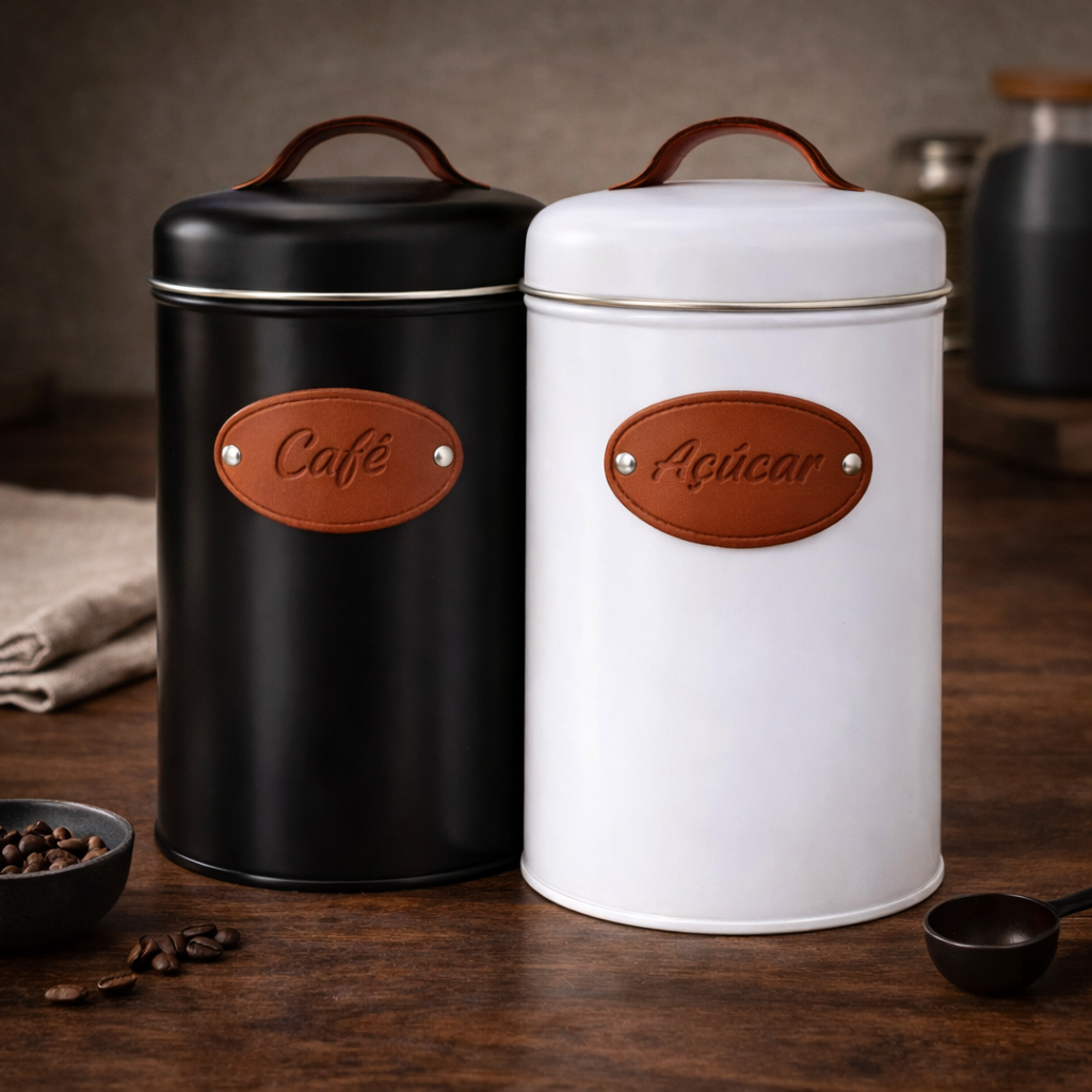 Lata Minimalista Cafetto® – Frescor e Elegância na Cozinha