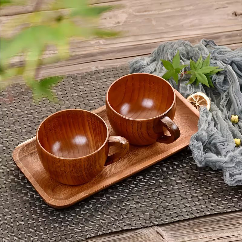 Xícara de Madeira Maciça Cafetto – Elegante, Térmica e Artesanal