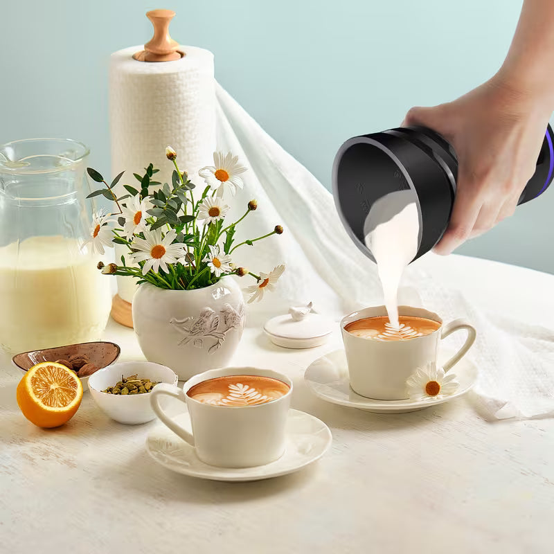 Espumador de Leite Elétrico 4 Funções 600ml | Latte & Cappuccino Cafetto