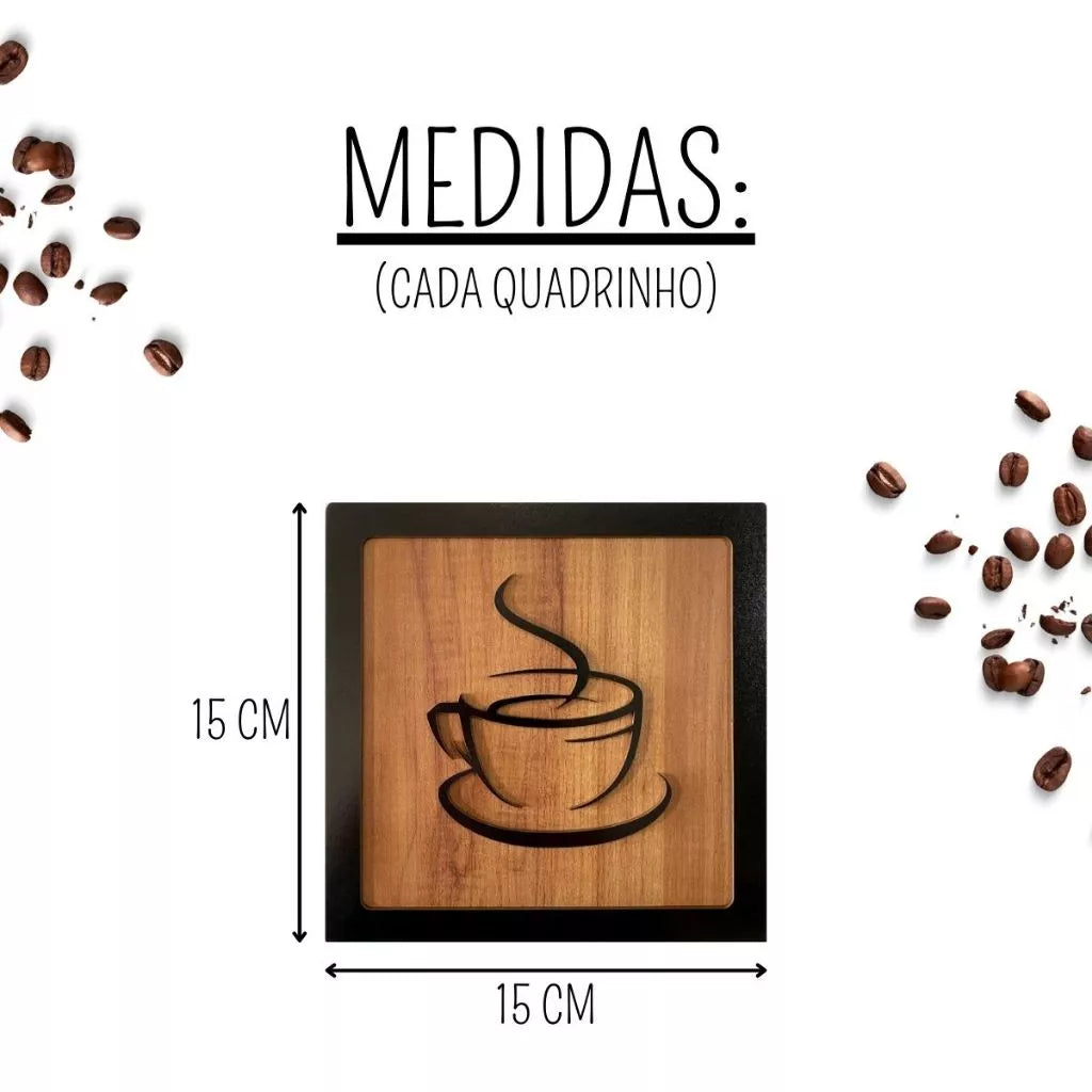 Kit Quadros 3D Cafetto® – Decoração e Personalidade no Café