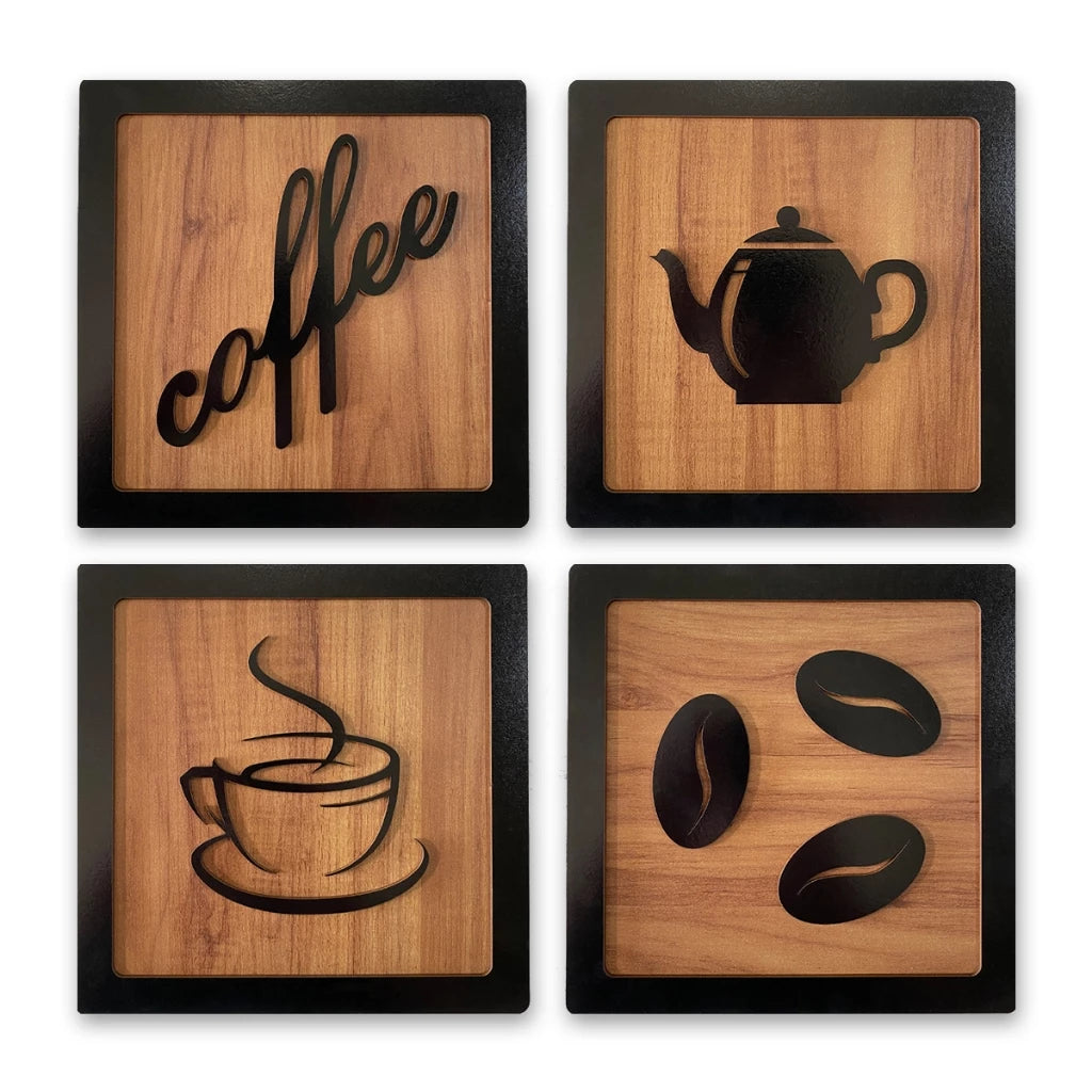 Kit Quadros 3D Cafetto® – Decoração e Personalidade no Café