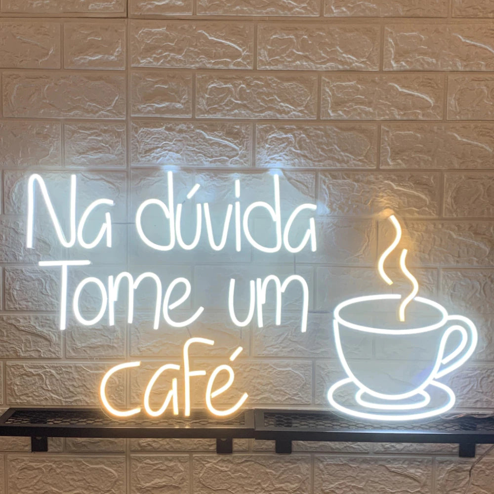 Luminária Neon Café Cafetto® – Visibilidade e Estilo