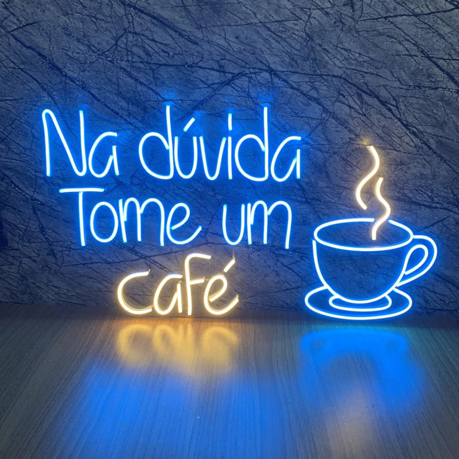 Luminária Neon Café Cafetto® – Visibilidade e Estilo
