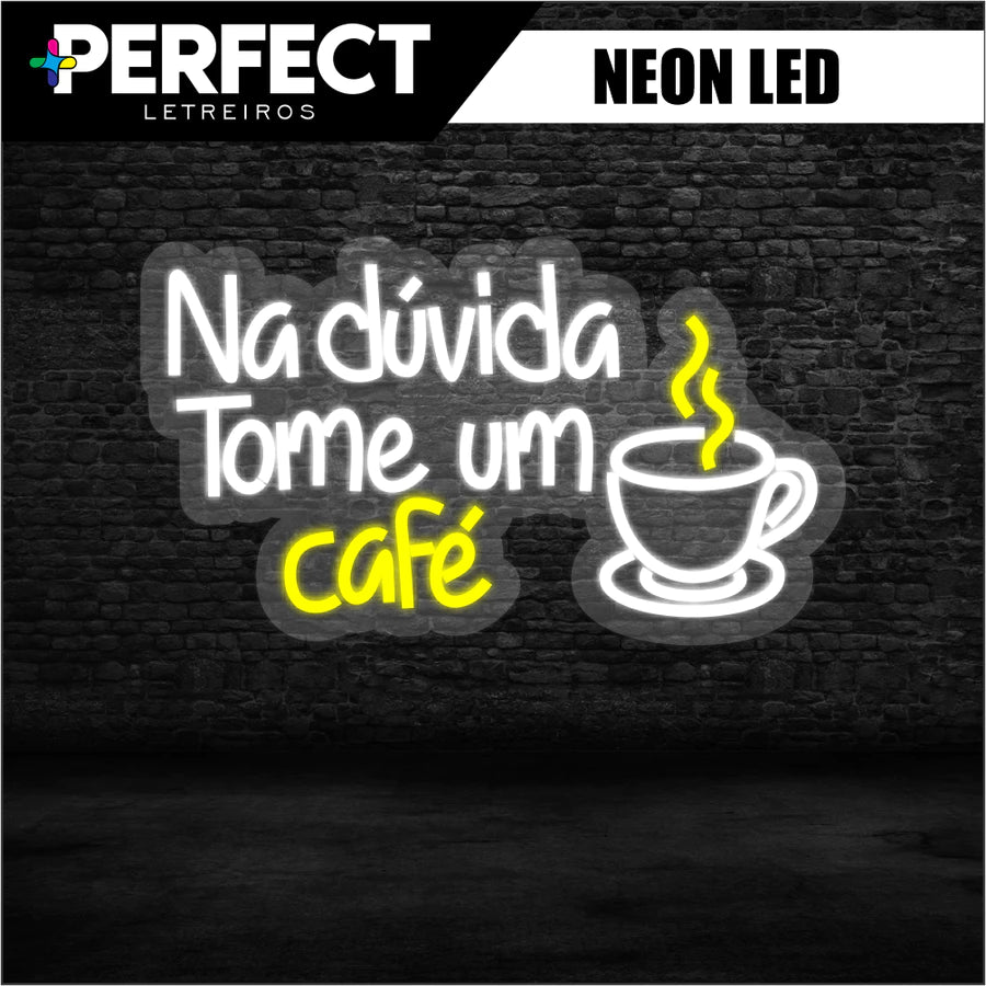 Luminária Neon Café Cafetto® – Visibilidade e Estilo