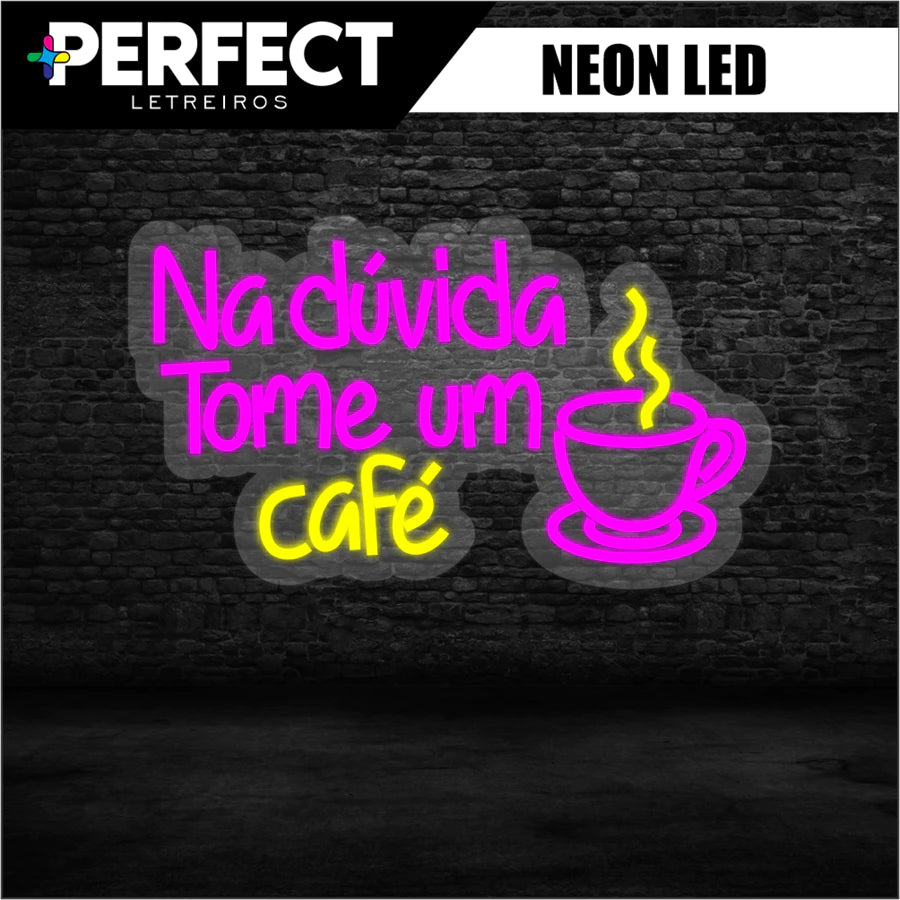 Luminária Neon Café Cafetto® – Visibilidade e Estilo