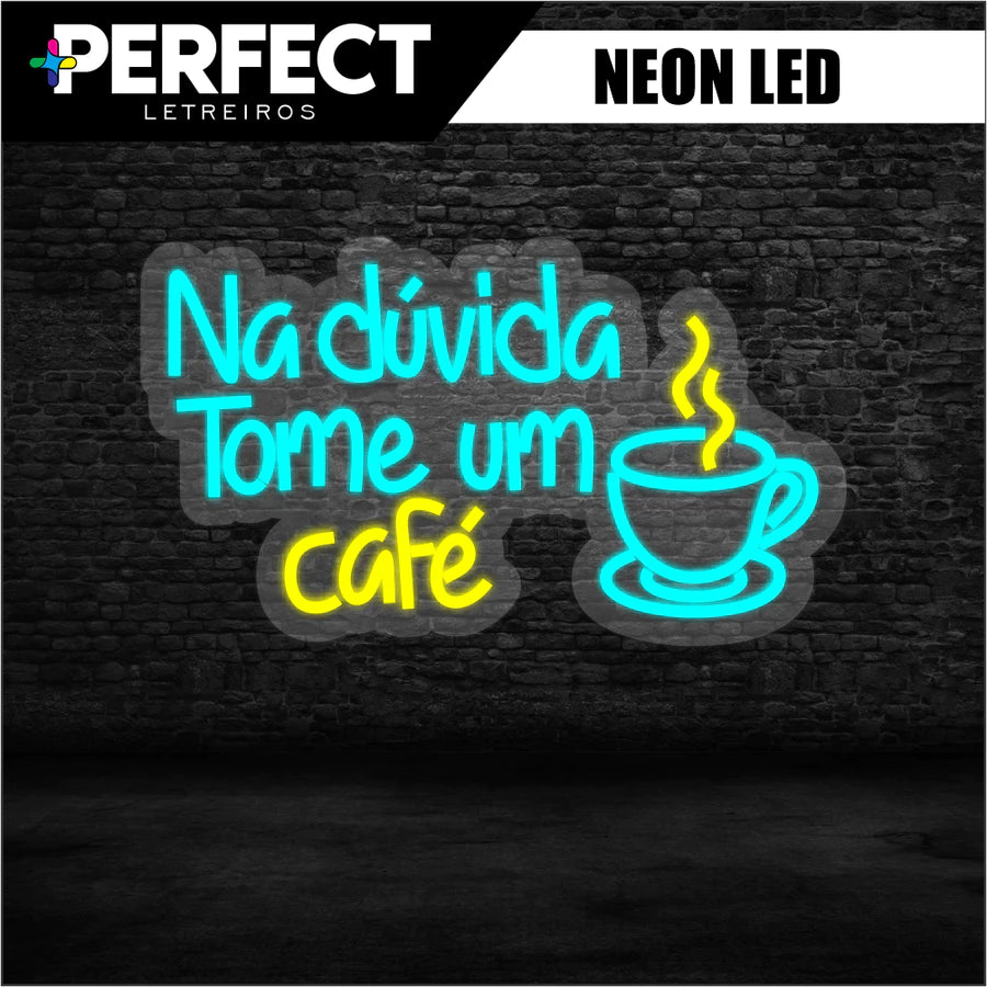 Luminária Neon Café Cafetto® – Visibilidade e Estilo