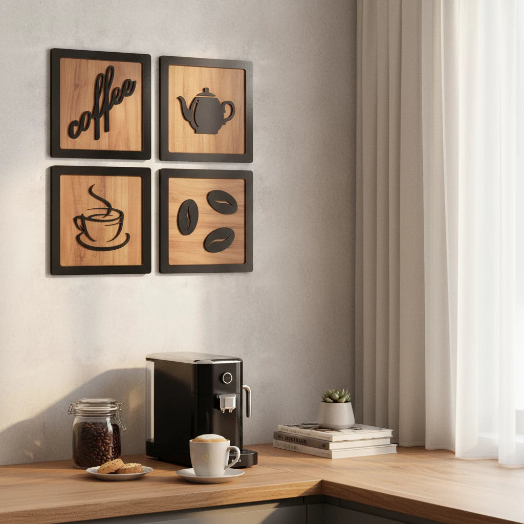 Kit Quadros 3D Cafetto® – Decoração e Personalidade no Café