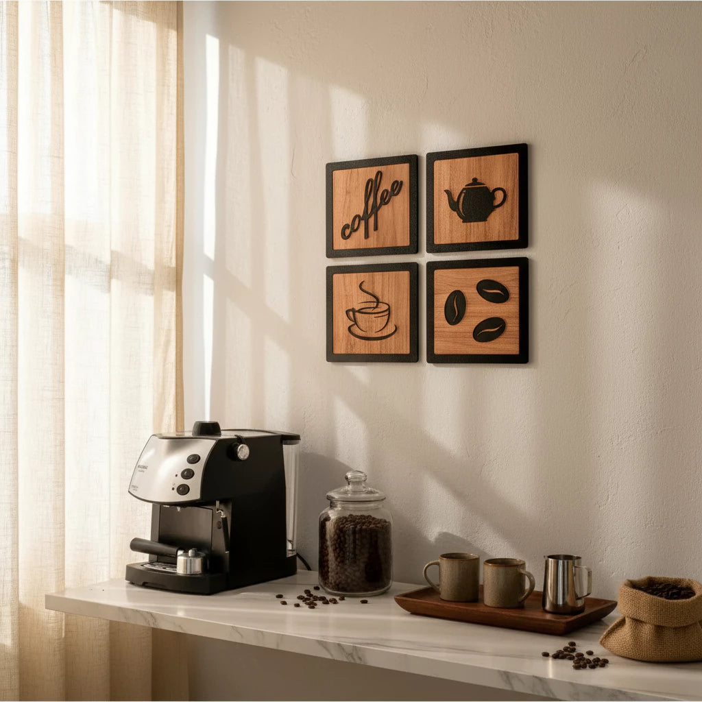 Kit Quadros 3D Cafetto® – Decoração e Personalidade no Café