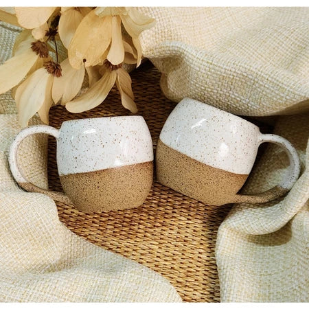 Xícara Orgânica Artesanal 120ml Cafetto – Cerâmica Premium Bojuda para Café e Chá
