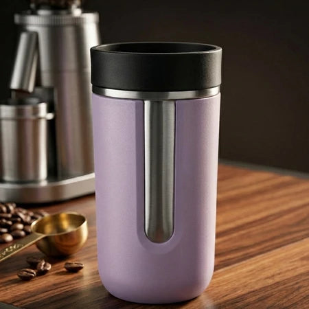 Copo Térmico Inox 350ml com Tampa Antivazamento | Parede Dupla Quente e Frio – Cafetto