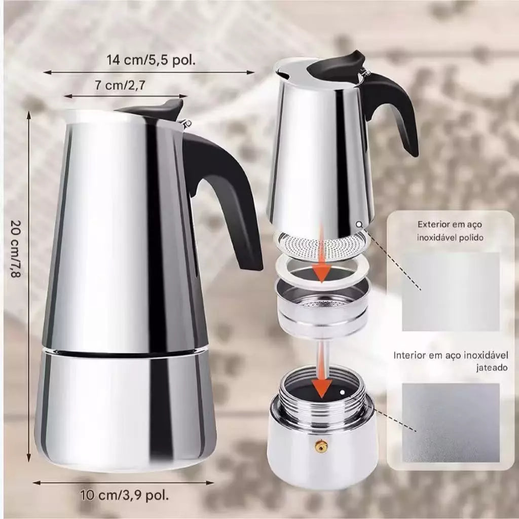 Cafeteira Inox 12 Xícaras Cafetto® – Sabor e Durabilidade