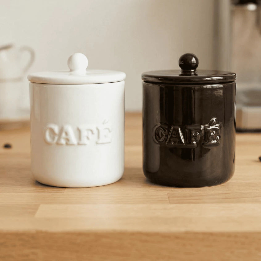 Pote de Cerâmica Cafetto® – Charme e Organização Elegante