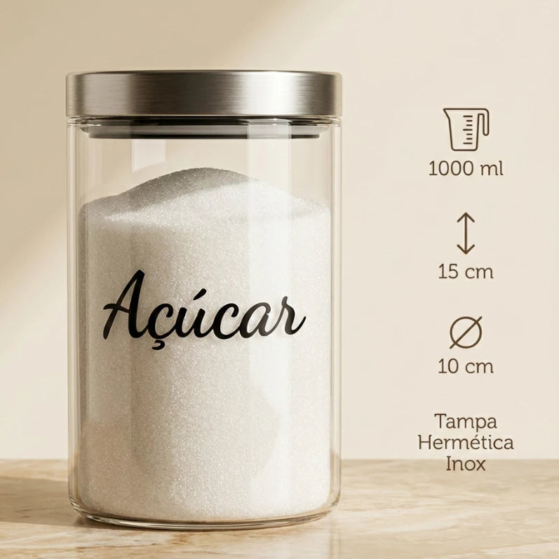 Pote Hermético Cafetto® – Frescor e Organização Duradoura