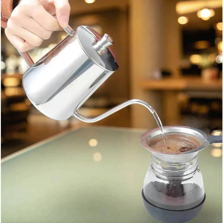 Chaleira Bico Fino Inox 600ml | Precisão Barista Pour Over Cafetto