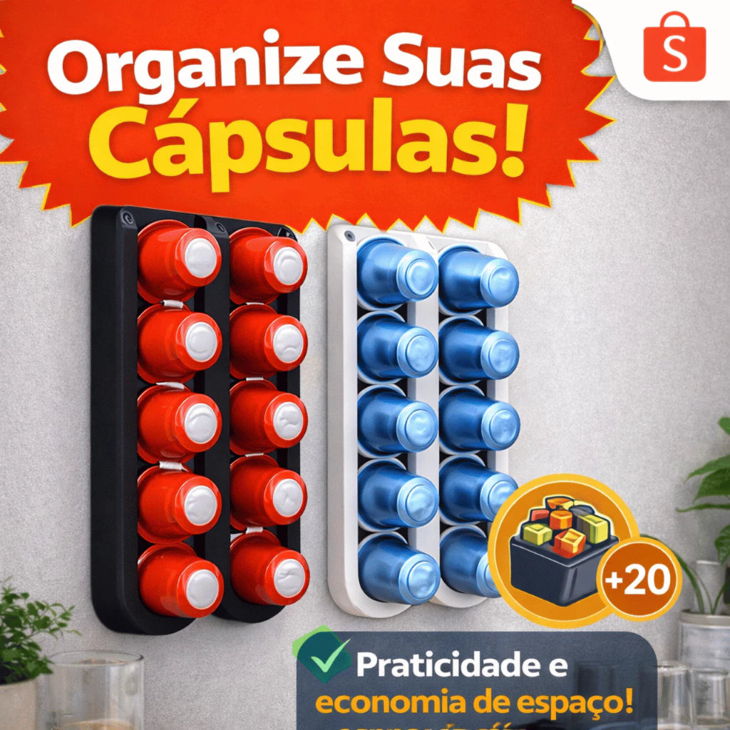 Porta Cápsulas Cafetto® – Organização e Espaço Inteligente