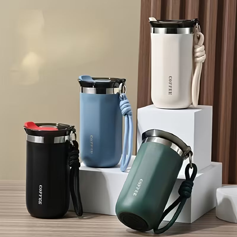 Caneca Térmica Inox com Tampa Cafetto – Copo de Viagem Isolado Premium para Café e Chá