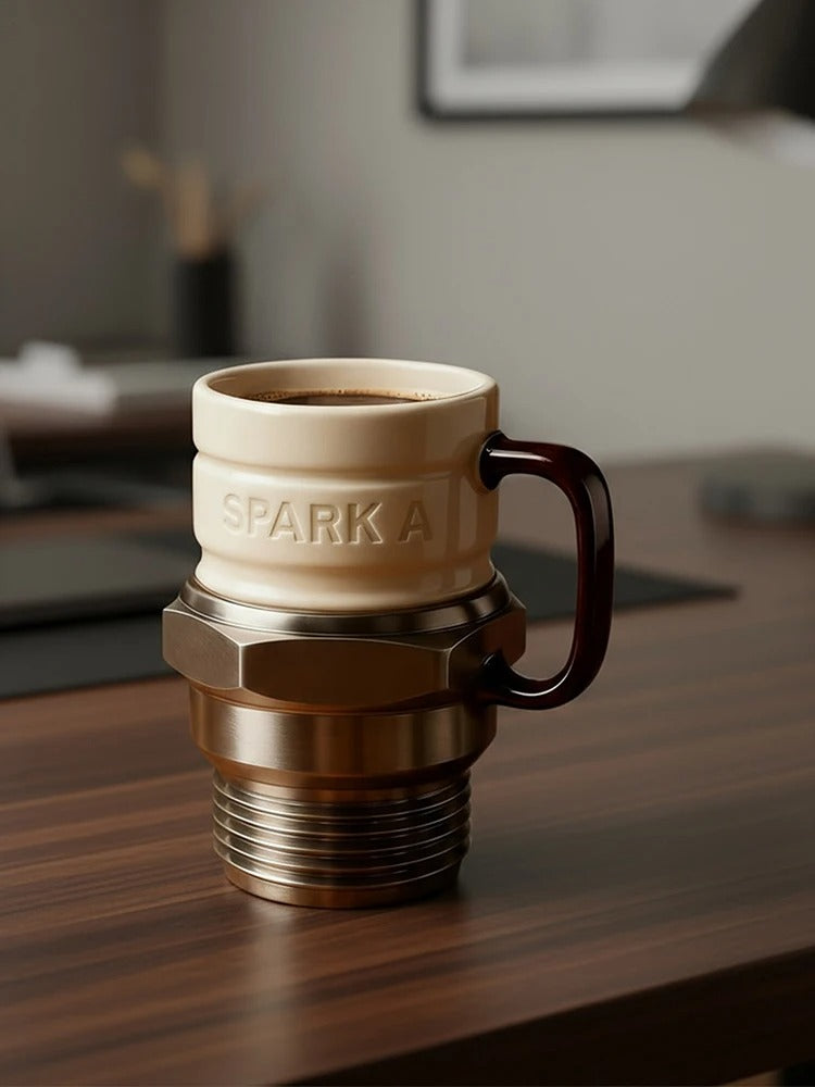 Caneca Automotiva Vela de Ignição Premium | Design Industrial Exclusivo – Cafetto