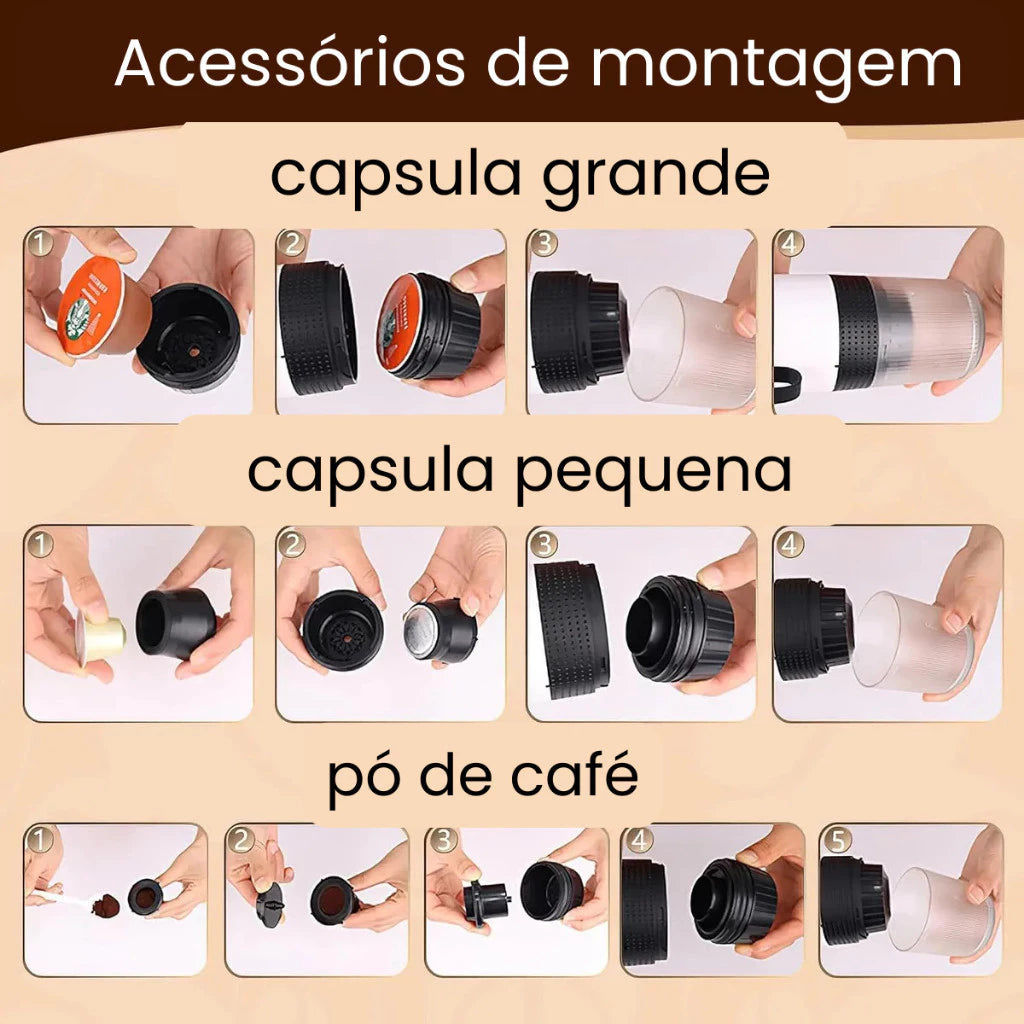 Cafeteira 3 em 1 Cafetto® – Café Rápido e Liberdade Total